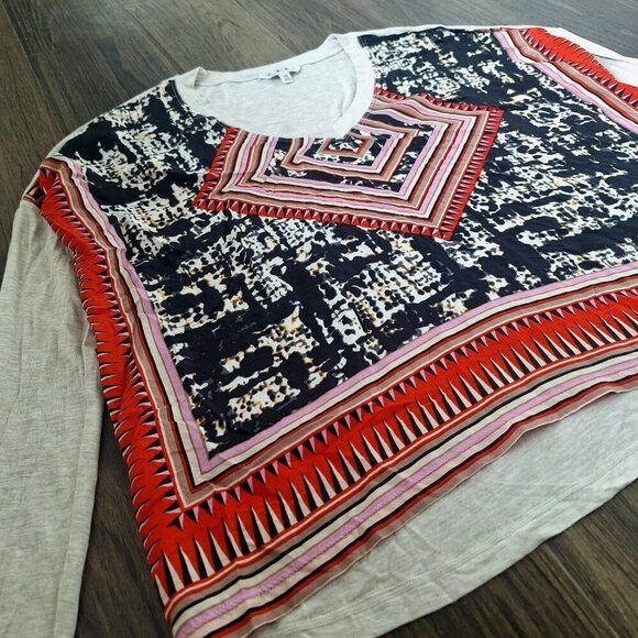 💙 Cabi Artsy Baggy Oversized Long Sleeve Tee Lightweight Soft Stretchy 100% Sil - Picture 4 of 8